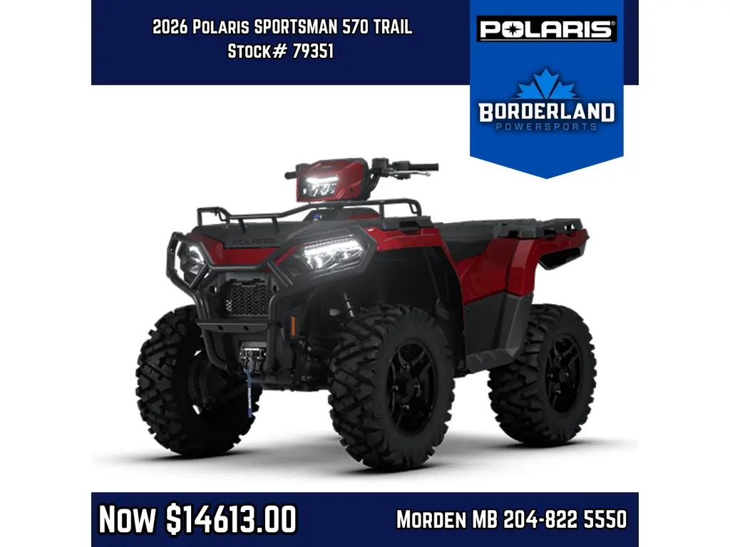 2026 Polaris SPORTSMAN 570 TRAIL SUNSET RED Trail