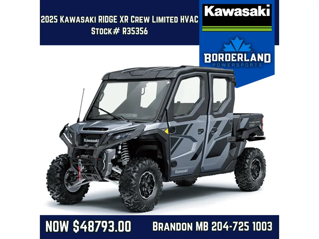 2025 Kawasaki RIDGE® XR CREW LIMITED HVAC-Metallic Bluish Gray 