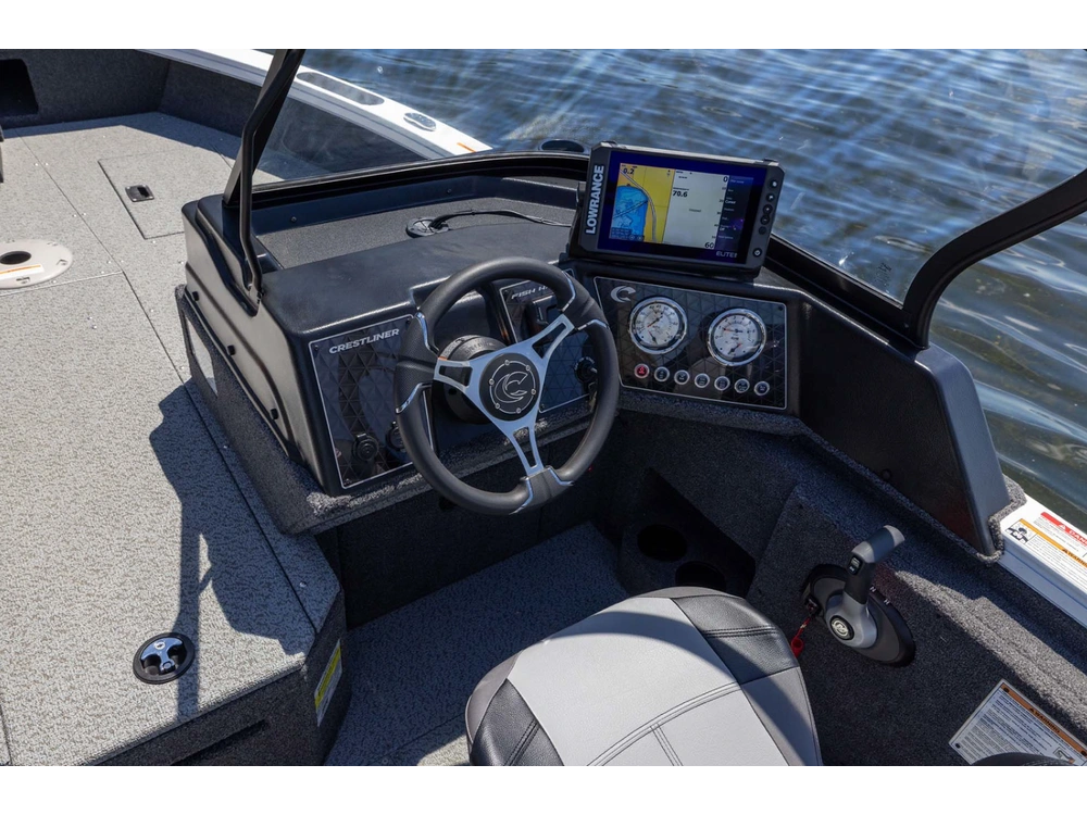 2026 Crestliner 1750 Fish Hawk Wt Jumpseat Black alt