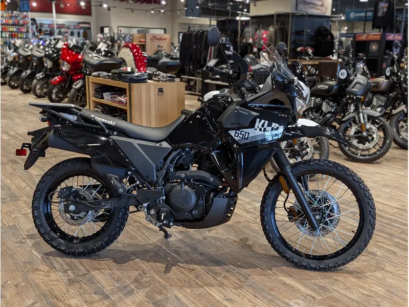 2026 Kawasaki KLR650 S // Metallic Spark Black