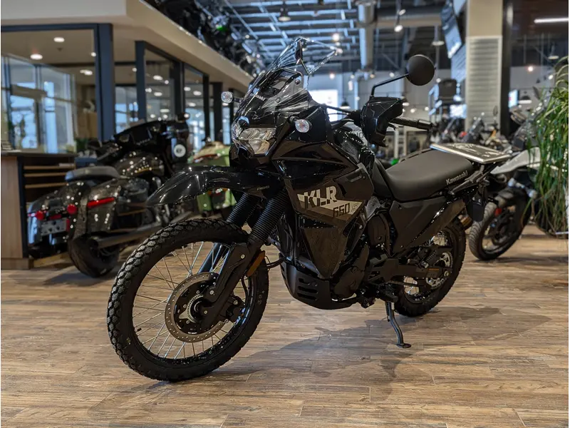 2026 Kawasaki KLR650 S // Metallic Spark Black