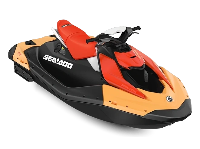 2026 Sea-doo Spark Convenience 900 3up "sunrise Orange / Dragon Red (sound System)" alt