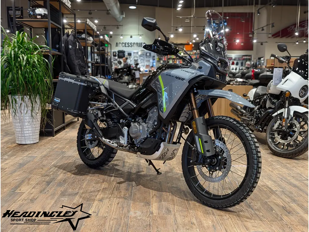 2026 CFMOTO IBEX 450 // Tundra Grey w/ Hard Boxes, Heated Grips & Heightened Windshield