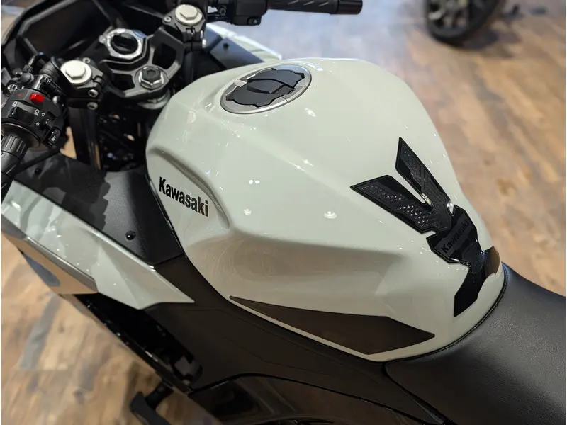 2026 Kawasaki Ninja 500 SE // Pearl Robotic White/Pearl Matte Sage Green thumbnail 9