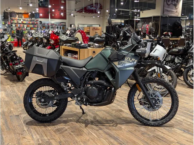 2026 Kawasaki KLR650 Adventure // Metallic Matte Dark Green thumbnail 2