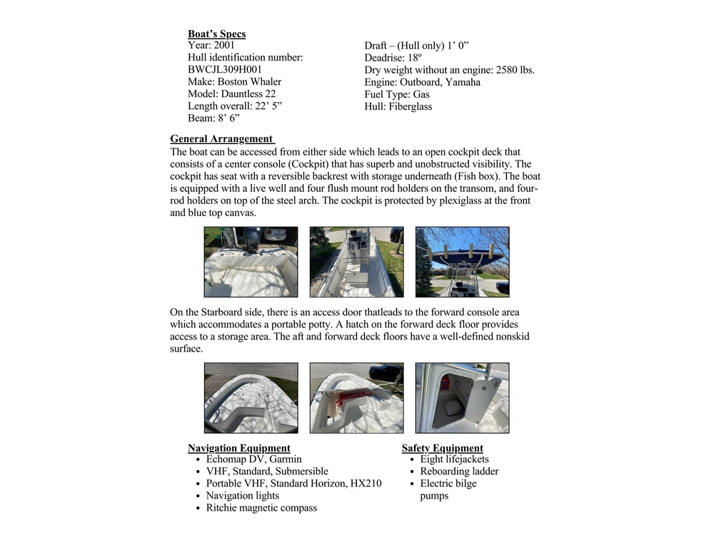 2001 Boston Whaler 220 Dauntless alt