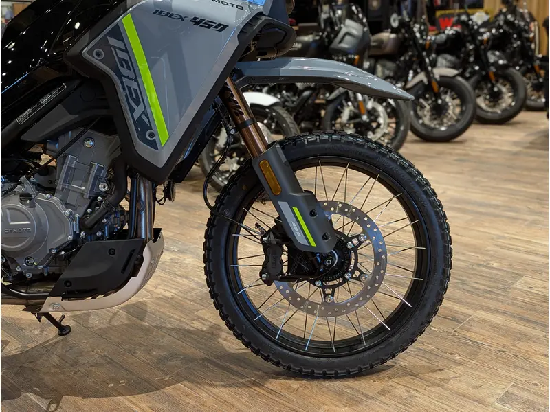 2026 CFMOTO IBEX 450 // Tundra Grey w/ Hard Boxes, Heated Grips & Heightened Windshield