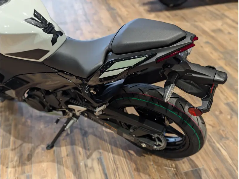 2026 Kawasaki Ninja 500 SE // Pearl Robotic White/Pearl Matte Sage Green thumbnail 12
