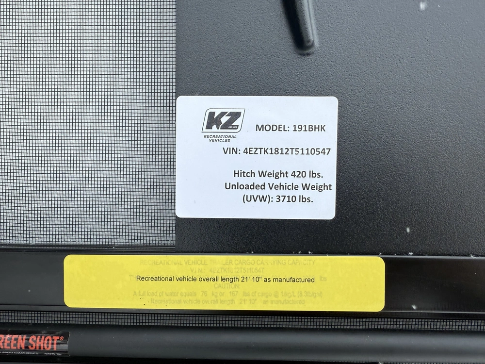 Kz-rv Sportsmen Classic 191bhk 2026 alt