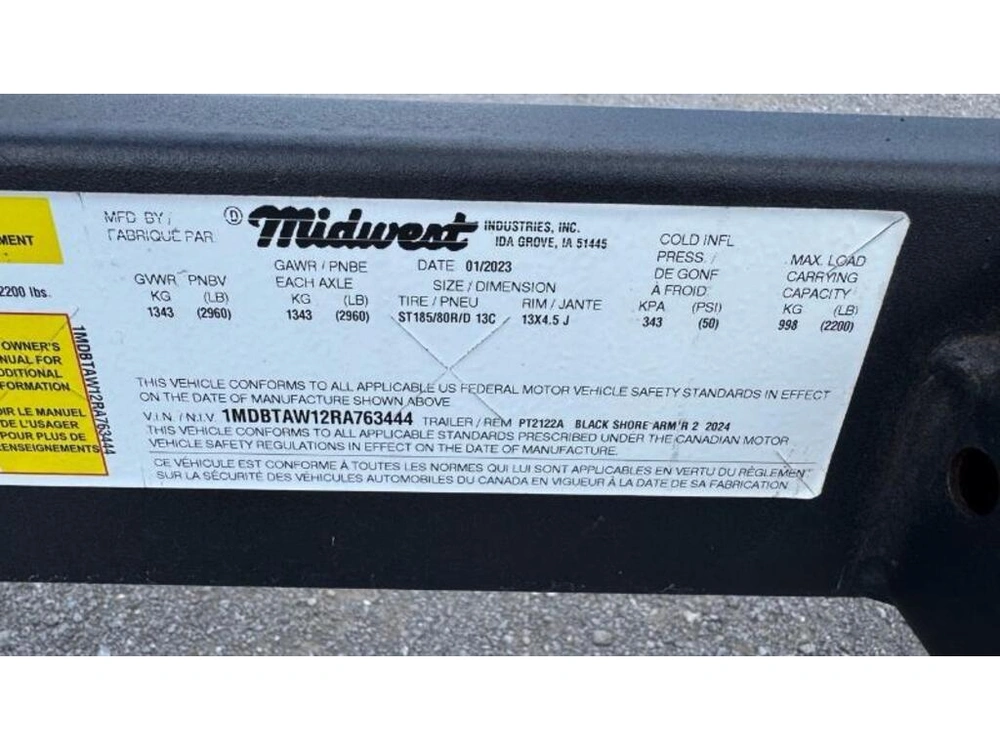 Shorelandr Remorque Shoreland'r Pt2122a 2024 alt