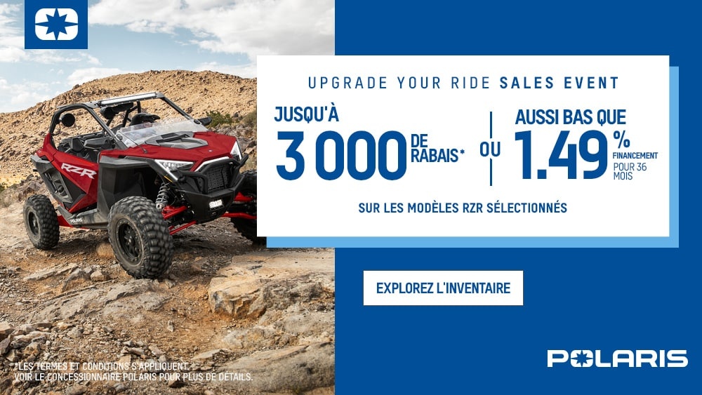 POLARIS RZR – JUSQU’À 3000 $ DE RABAIS