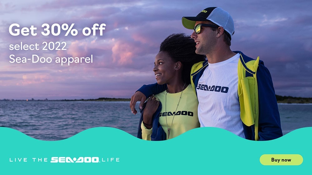 Get 30% off select 2022 Sea-Doo Apparel purchase