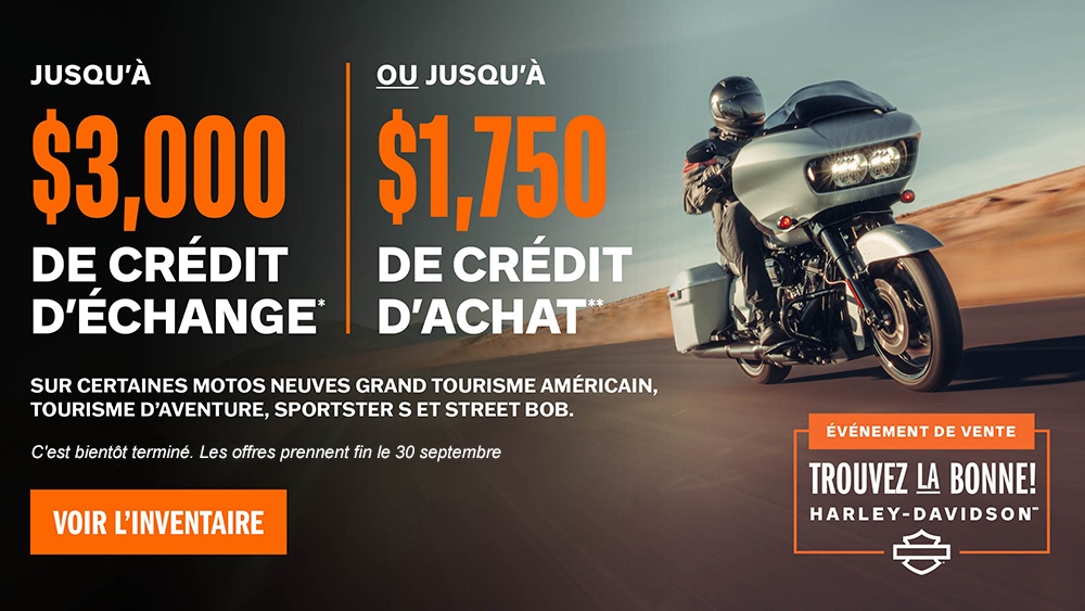 Événement de vente Trouvez la bonne! – Harley-Davidson