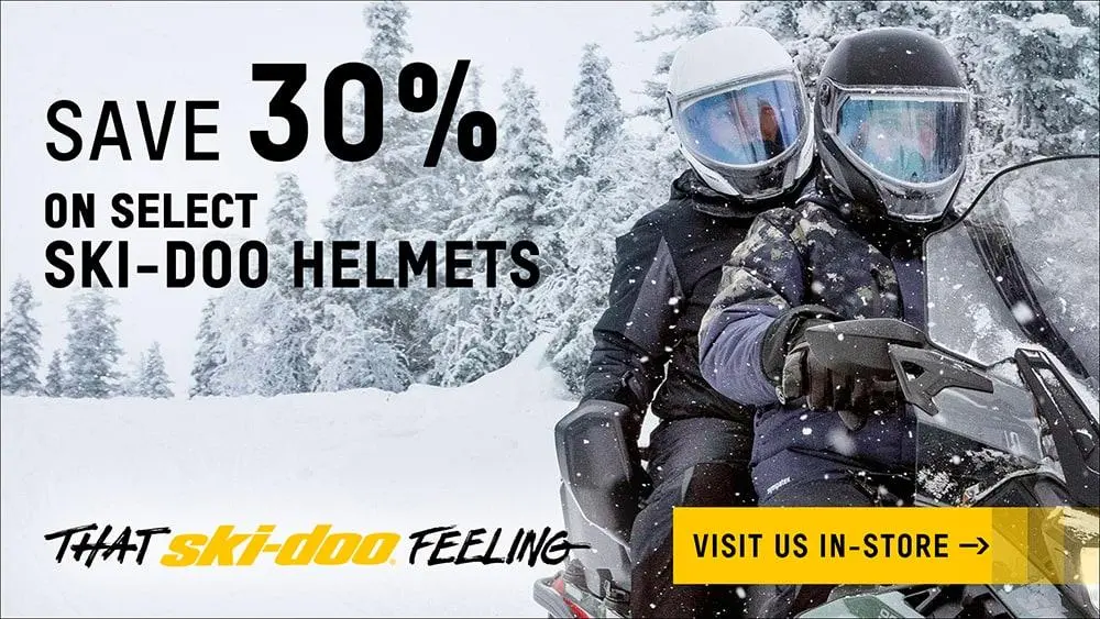 Get 30% off select Ski-Doo and/or Lynx Helmet purchase