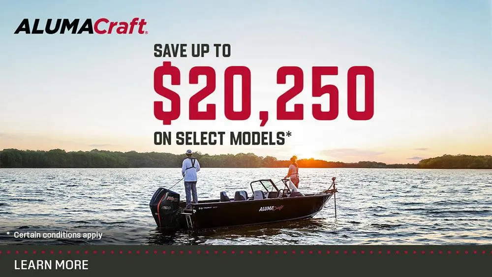 Save up to $20,250 on select Alumacraft models