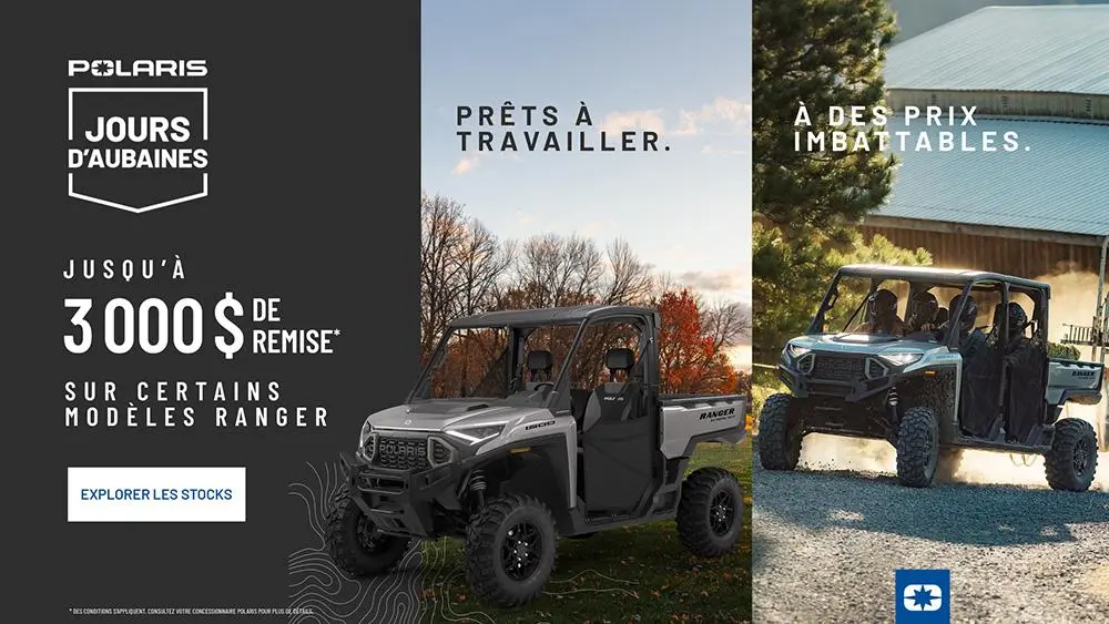 POLARIS RANGER – ORV – JOURS D’AUBAINES