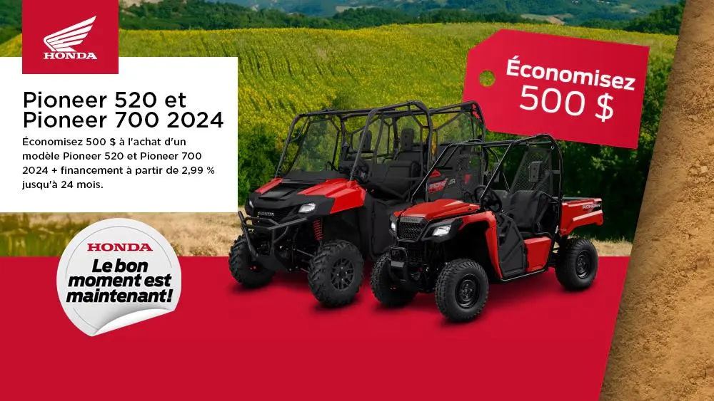 Honda – Pioneer 520 et Pioneer 700 2024