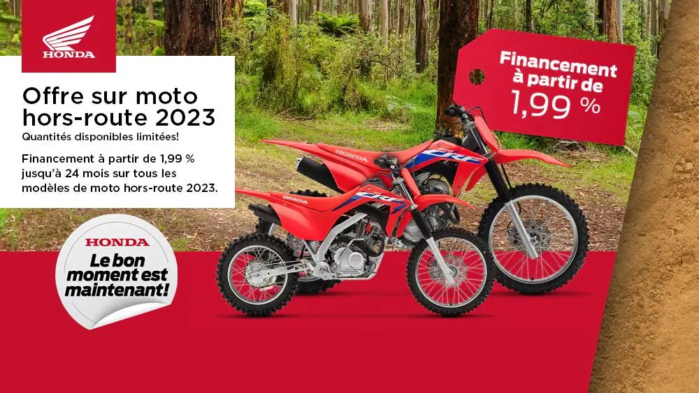 Honda – Offre sur moto hors-route 2023