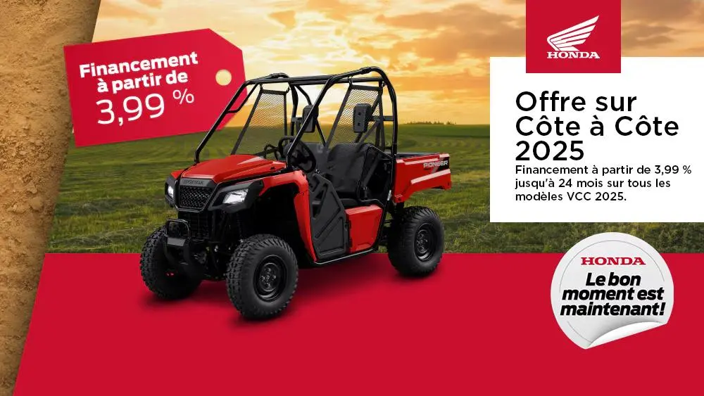 Honda – Offre sur Côte à Côte 2025