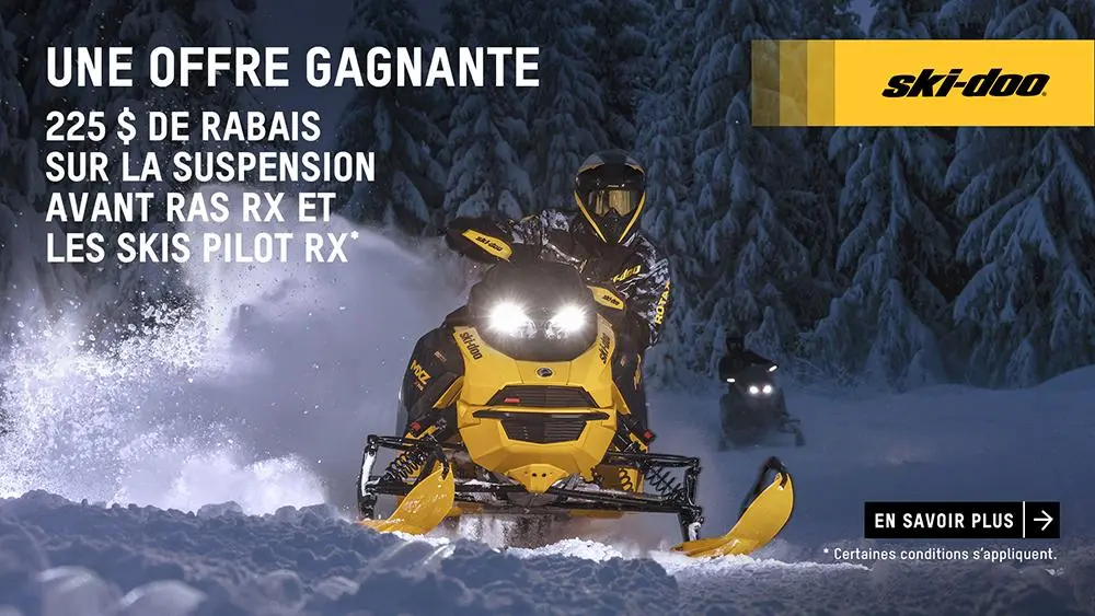 Obtenez 225 $ de rabais à l’achat de l’ensemble de ski Pilot RX et de la suspension avant RAS RX