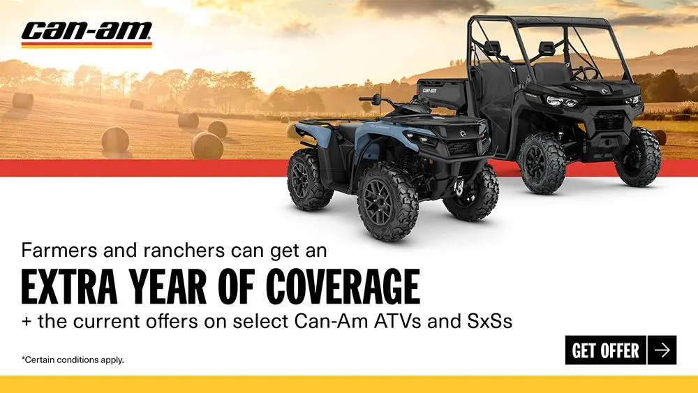 Farmers and ranchers get an additional year of coverage on select Can-Am models