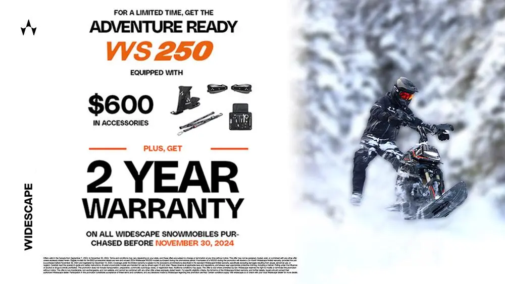 For a limited Time Only, Get the Adventure Ready WS 250 Equipped with $600 in Widescape Accessories