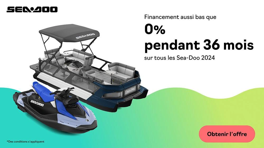 Financement à partir de 0% pour 36 mois sur les modèles Sea-Doo 2024 alt