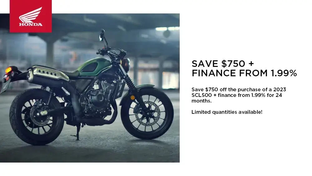 HONDA – 2023 SCL500 – SAVE $750 + FINANCE FROM 1.99%