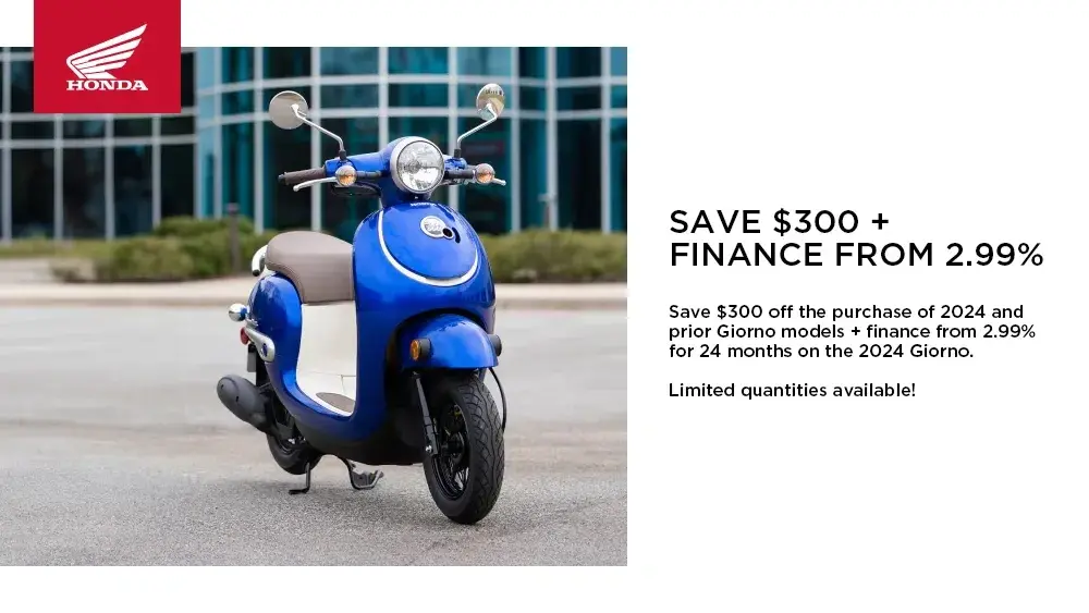 HONDA – 2024 Giorno – SAVE $300 + FINANCE FROM 2.99%