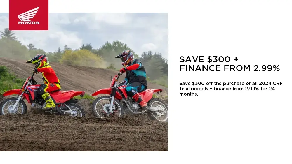 HONDA – 2024 CRF Trail – SAVE $300 + FINANCE FROM 2.99%