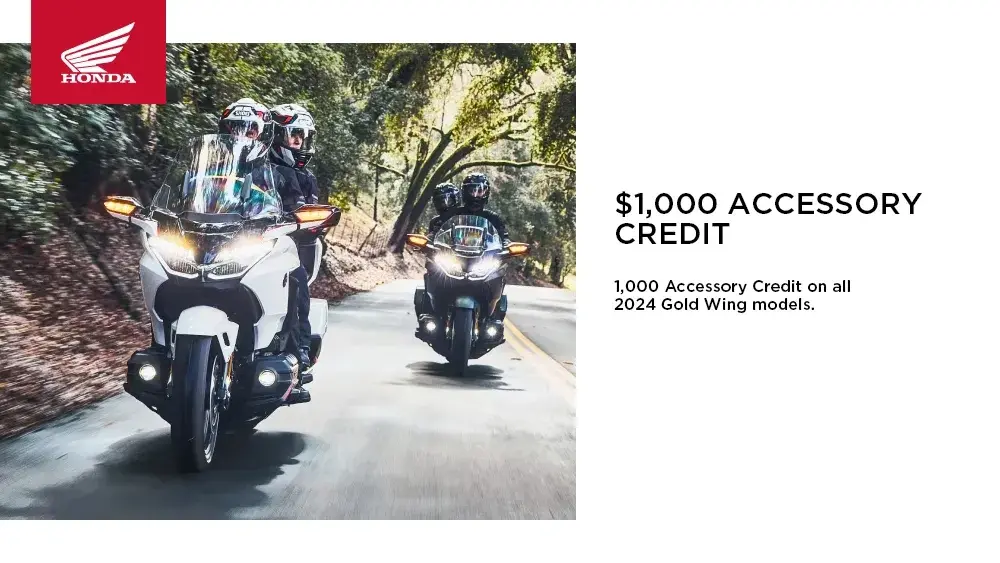 HONDA – 2024 Gold Wing – $1,000 ACCESSORY CREDIT