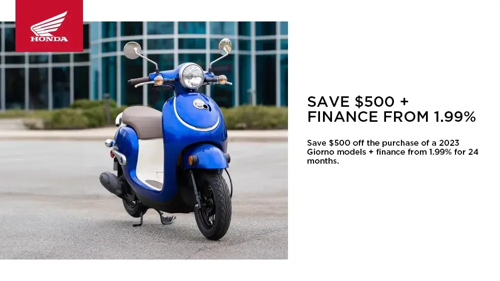 HONDA – 2023 Giorno – SAVE $500 + FINANCE FROM 1.99%