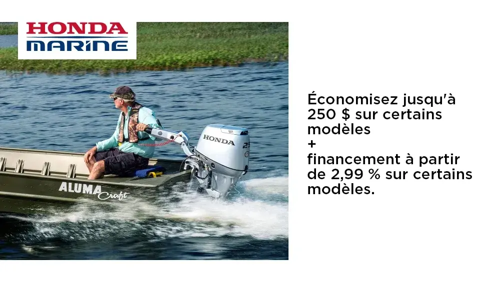 HONDA – PORTABLES – Économisez jusqu’à 250 $ sur certains modèles + financement à partir de 2,99 % sur certaines modèles.