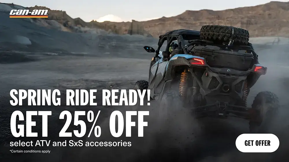 Receive 25% Off Select ATV & SSV Accessories