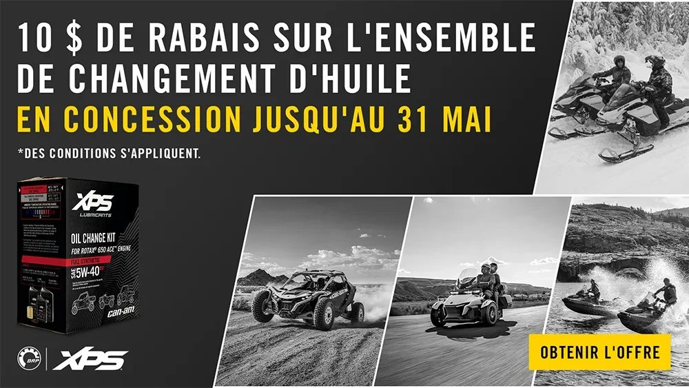 Recevez 10$ de rabais sur tout kit de changement d'huile XPS alt