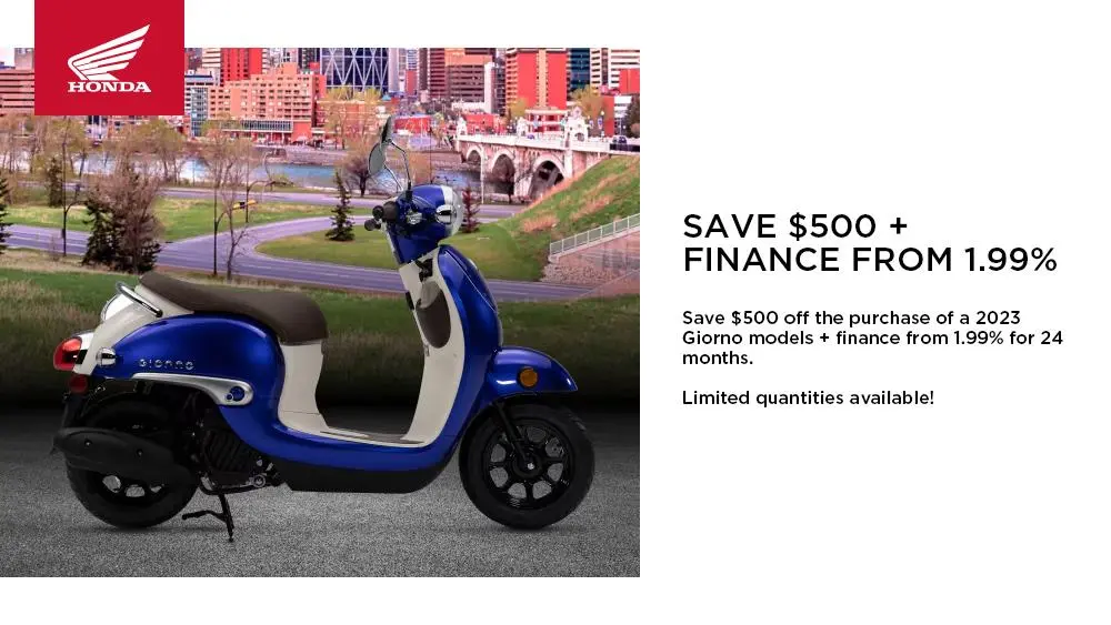 HONDA – 2023 Giorno – SAVE $500 + FINANCE FROM 1.99%