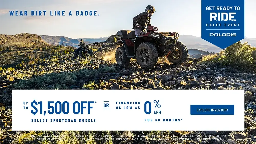 Get Ready to Ride Sales Event  ATV