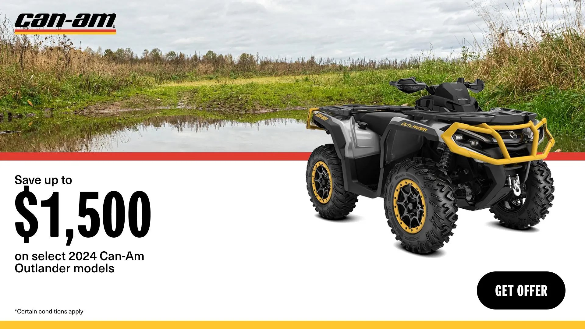 Rebates up to $1,500 on select Can-Am 2024 ATV models