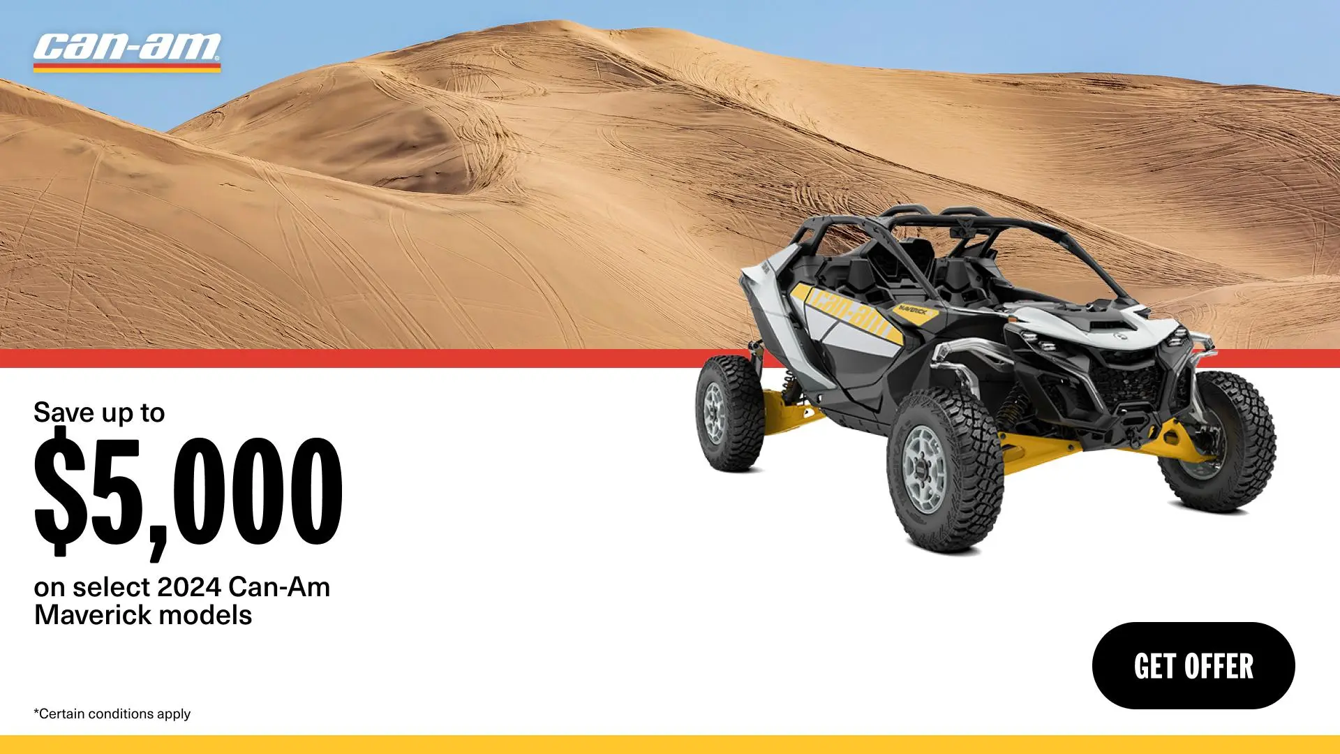 Save up to $5,000 on select 2024 Can-Am Maverick R models