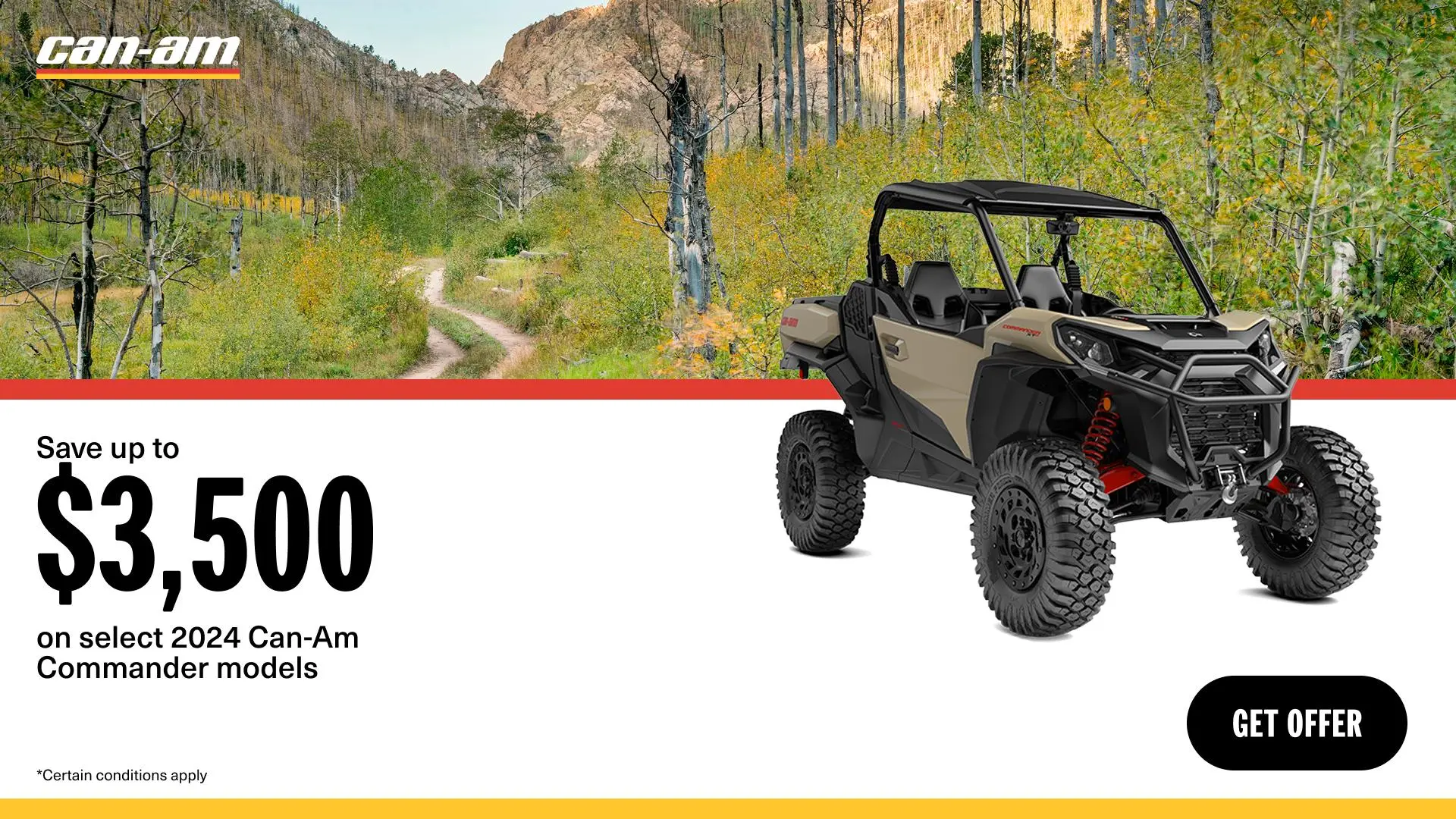 Save up to $3,500 on select 2024 Can-Am Commander models