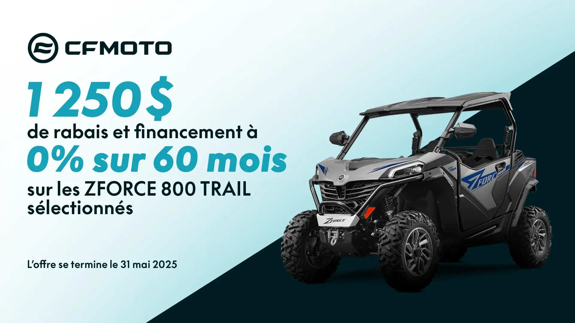 1 250$ de rabais et financement 0% sur 60 mois