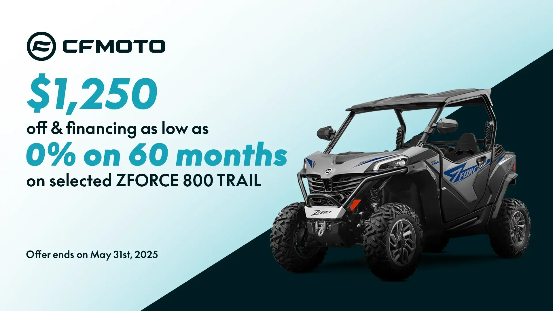 $1,250 off and financing 0% on 60 months