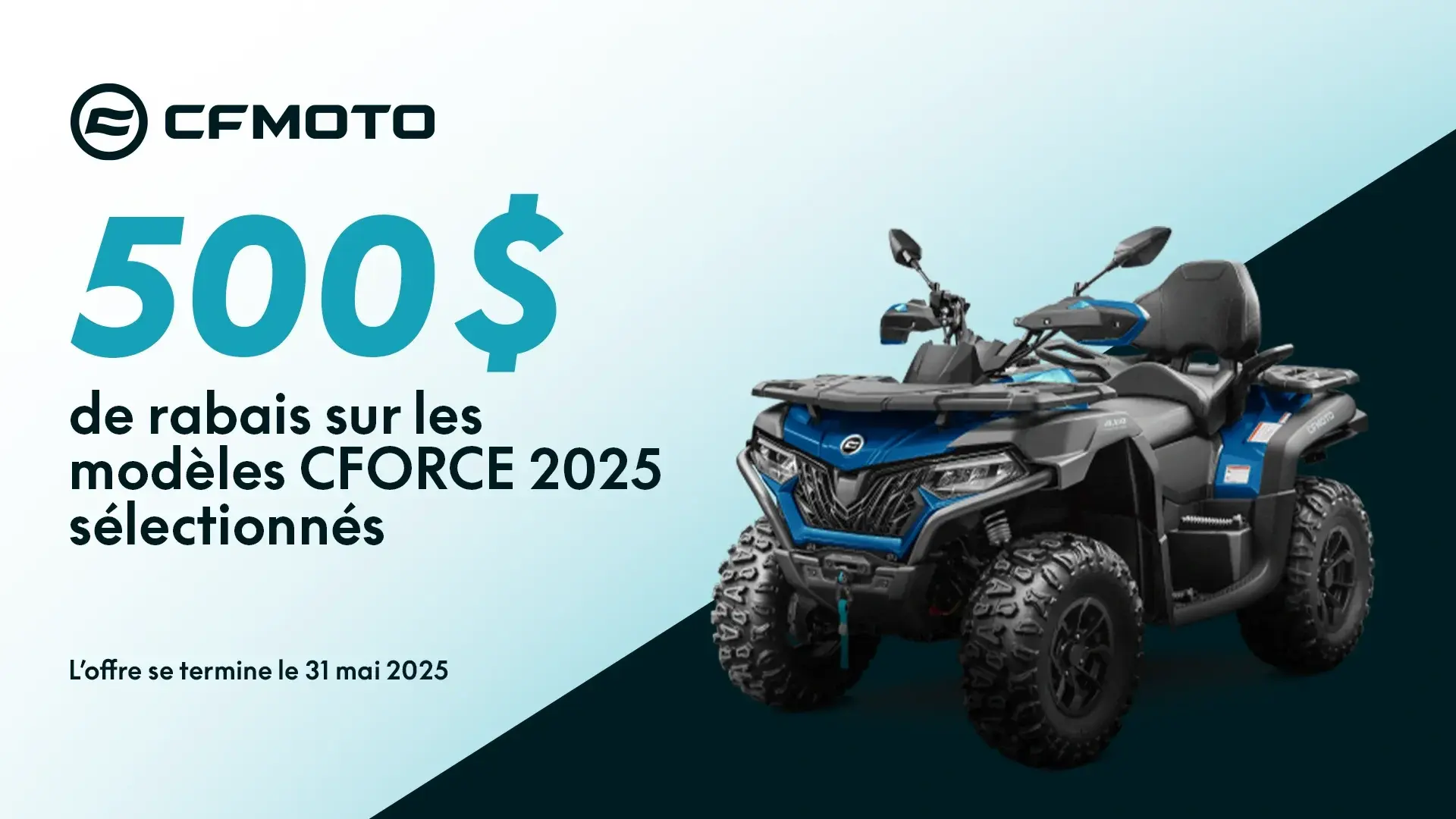 500$ de rabais