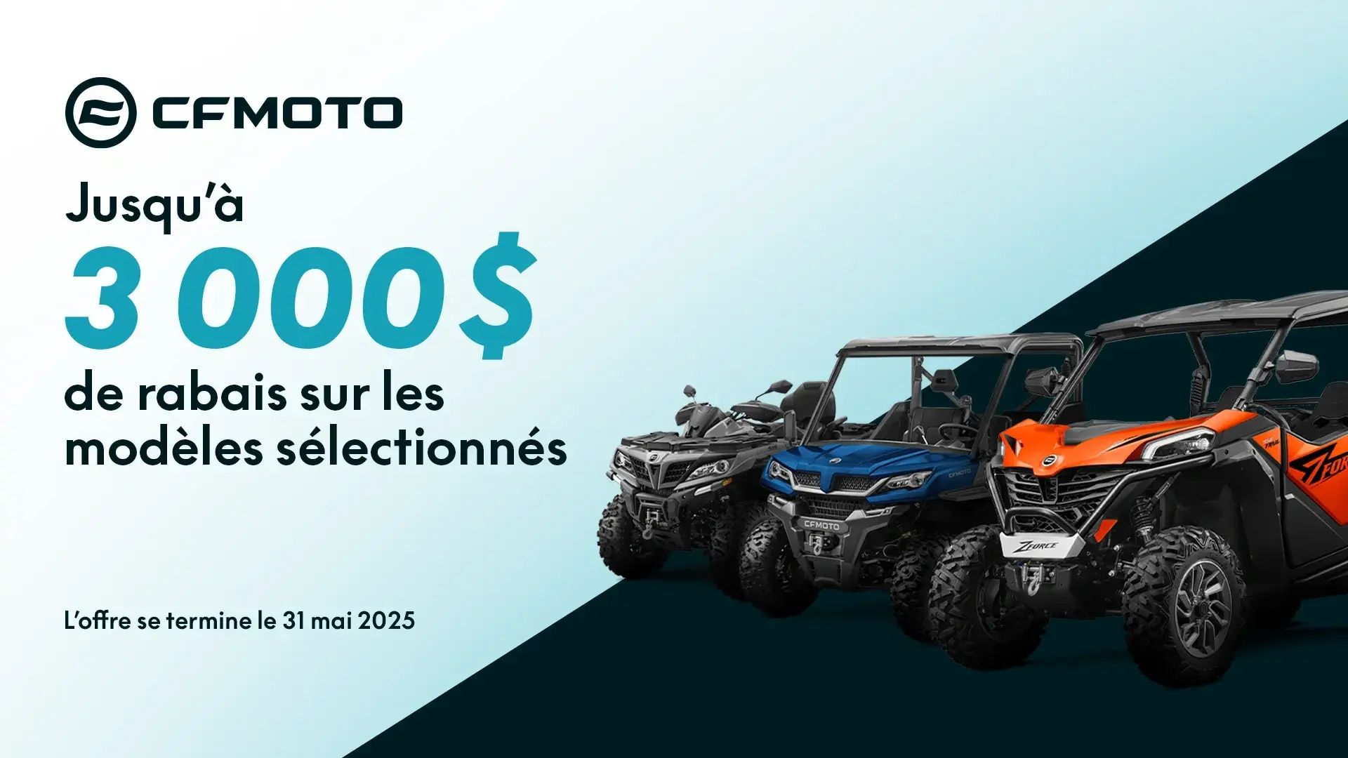 3 000$ de rabais + 48 mois EASY ou financement 3.99% sur 72 mois