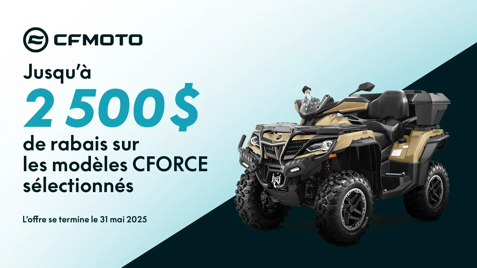 2 500$ de rabais ou financement 3.99% sur 72 mois