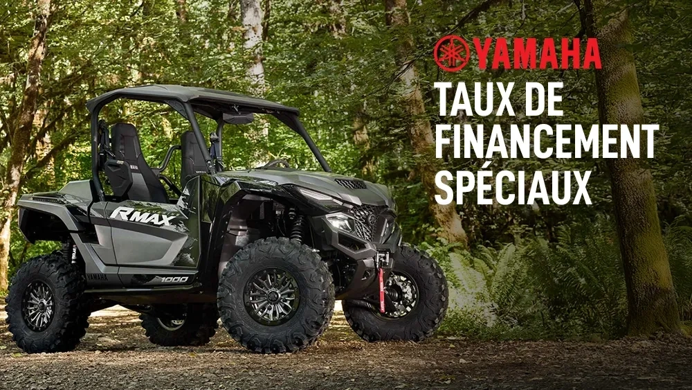 Taux de financement spéciaux sur les véhicules côte-à-côte Yamaha alt