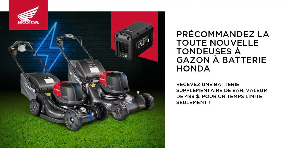PRÉCOMMANDEZ la toute nouvelle tondeuses à gazon à batterie Honda