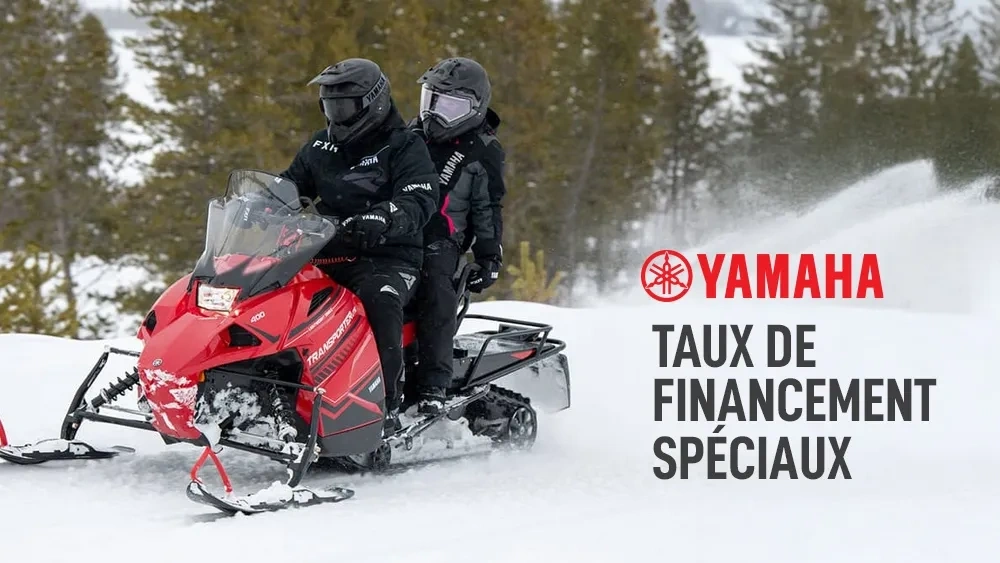 Taux de financement spéciaux sur les motoneiges Yamaha neuves et inutilisées alt