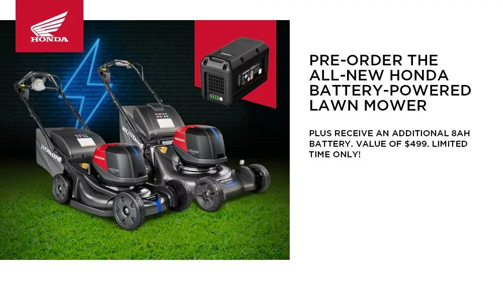 PRE-ORDER the all-new Honda battery-powered lawn mower