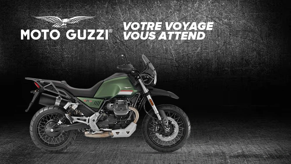 PASSEZ VOS JOURNÉES AVEC UNE NOUVELLE MOTO GUZZI V85 ET ÉCONOMISEZ JUSQU'À 1000 $ ! alt